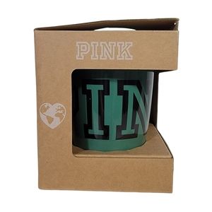 Pink Victoria Secret Coffee Mug Green 16.9 oz. New